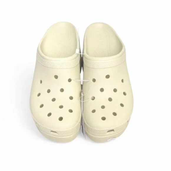 Crocs Siren Clog Women's 11 Bone Cream Comfort Platform Heel New - Picture 3 of 8
